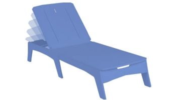 Ledge Lounger Mainstay Collection Chaise | Gray with White Cushion | LL-MS-C-GRY 12110-42-301