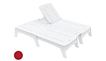 Ledge Lounger Mainstay Collection Double Chaise | Red | LL-MS-DBC-RD