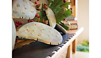 Desert Steel Prickly Pear Mantle Piece Sculpture | 403-020