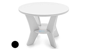 Ledge Lounger Mainstay Collection Round Outdoor Side Table | Black | LL-MS-ST-RD-BK