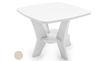Ledge Lounger Mainstay Collection Square Outdoor Side Table | Cloud | LL-MS-ST-SQ-CD