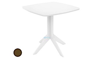 Ledge Lounger Mainstay Collection 26" Square Outdoor Bistro Table | Brown | LL-MS-BT-26SQ-BN