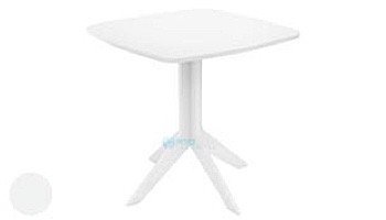 Ledge Lounger Mainstay Collection 26" Square Outdoor Bistro Table | White | LL-MS-BT-26SQ-WH