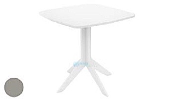 Ledge Lounger Mainstay Collection 26" Square Outdoor Bistro Table | White | LL-MS-BT-26SQ-WH