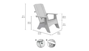 Ledge Lounger Mainstay Collection Outdoor Ultimate Adirondack | White | 14213-40