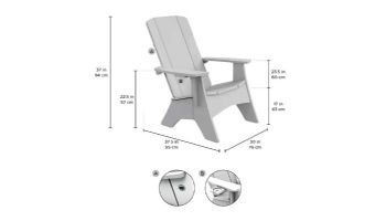 Ledge Lounger Mainstay Collection Outdoor Ultimate Adirondack | Gray | 14213-42