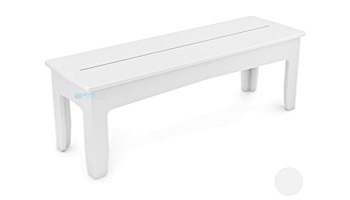 Ledge Lounger Mainstay Collection Outdoor 25" Dining Bench | White | LL-MS-DB25-WH