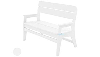 Ledge Lounger Mainstay Collection Outdoor Bench | White | LL-MS-BA-WH
