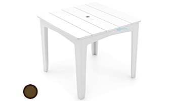Ledge Lounger Mainstay Collection 36" Square Outdoor Dining Table | Brown | LL-MS-DT-36SQ-BN
