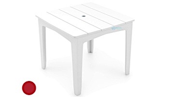 Ledge Lounger Mainstay Collection 36" Square Outdoor Dining Table | Red | LL-MS-DT-36SQ-RD