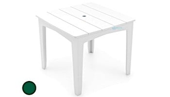 Ledge Lounger Mainstay Collection 36" Square Outdoor Dining Table | Green | LL-MS-DT-36SQ-GN