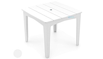 Ledge Lounger Mainstay Collection 48" Square Outdoor Dining Table | White | LL-MS-DT-48SQ-WH