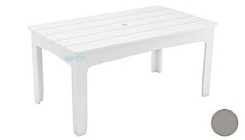 Ledge Lounger Mainstay Collection Rectangular Outdoor Dining Table | 63" x 36" | White | LL-MS-DT-63RT-WH