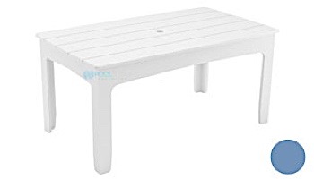 Ledge Lounger Mainstay Collection Rectangular Outdoor Dining Table | 63" x 36" | White | LL-MS-DT-63RT-WH