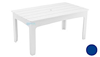 Ledge Lounger Mainstay Collection Rectangular Outdoor Dining Table | 63" x 36" | White | LL-MS-DT-63RT-WH