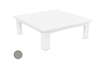 Ledge Lounger Mainstay Collection Outdoor Square Coffee Table | Gray | LL-MS-CT-SQ-GRY