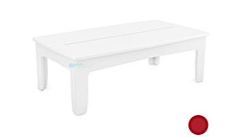 Ledge Lounger Mainstay Collection Outdoor Rectangular Coffee Table | Red | LL-MS-CT-RT-RD