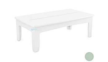 Ledge Lounger Mainstay Collection Outdoor Rectangular Coffee Table | Sage Green | LL-MS-CT-RT-SG