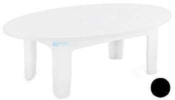 Ledge Lounger Mainstay Collection Outdoor Oval Coffee Table | White | LL-MS-CT-OV-WH