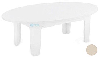 Ledge Lounger Mainstay Collection Outdoor Oval Coffee Table | White | LL-MS-CT-OV-WH
