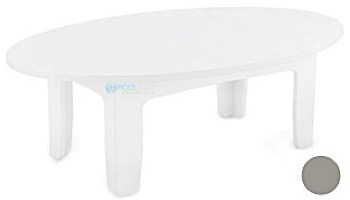 Ledge Lounger Mainstay Collection Outdoor Oval Coffee Table | White | LL-MS-CT-OV-WH