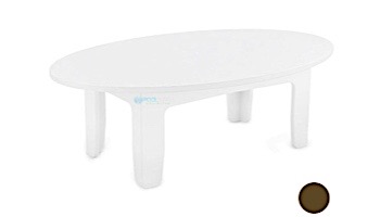 Ledge Lounger Mainstay Collection Outdoor Oval Coffee Table | Brown | LL-MS-CT-OV-BN