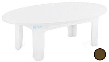 Ledge Lounger Mainstay Collection Outdoor Oval Coffee Table | White | LL-MS-CT-OV-WH