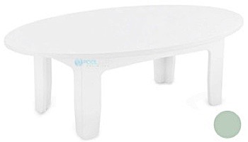 Ledge Lounger Mainstay Collection Outdoor Oval Coffee Table | White | LL-MS-CT-OV-WH