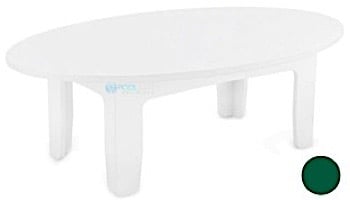 Ledge Lounger Mainstay Collection Outdoor Oval Coffee Table | White | LL-MS-CT-OV-WH