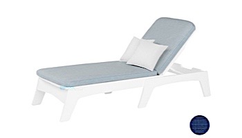 Ledge Lounger Mainstay Collection Outdoor Chaise Cushion | Standard Fabric Mediterranean Blue | LL-MS-C-C-STD-4652