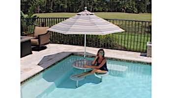 SR Smith Destination Series 30" In-Pool Table with Cup Holders | Anchor Not Included | Mont Blanc | WS-PT NO ANC-CH-54-C