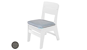 Ledge Lounger Mainstay Collection Outdoor Dining Side Chair Seat Cushion | Standard Fabric Charcoal Grey | LL-MS-DC-SC-STD-4644