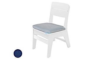 Ledge Lounger Mainstay Collection Outdoor Dining Side Chair Seat Cushion | Standard Fabric Mediterranean Blue | LL-MS-DC-SC-STD-4652