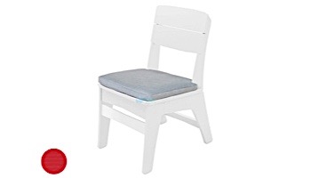 Ledge Lounger Mainstay Collection Outdoor Dining Side Chair Seat Cushion | Premium 1 Jockey Red | LL-MS-DC-SC-P1-4603