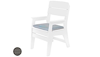 Ledge Lounger Mainstay Collection Outdoor Dining Armchair Cushion | Standard Fabric Charcoal Grey | LL-MS-DCA-SC-STD-4644