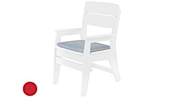 Ledge Lounger Mainstay Collection Outdoor Dining Armchair Cushion | Premium 1 Jockey Red | LL-MS-DCA-SC-P1-4603