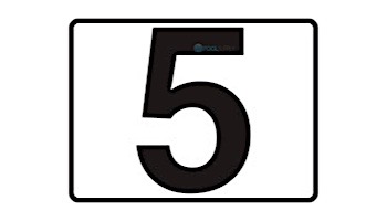 Inlays 4" x 6" Plastic Stickon Depth Marker | 5 Smooth | P411050
