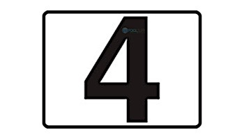 Inlays 4" x 6" Plastic Stickon Depth Marker | 4 Smooth | P411040
