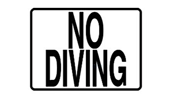 Inlays 4" x 6" Plastic Stickon Depth Marker | No Diving | P411501