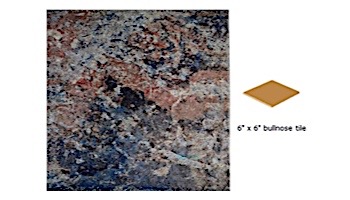 National Pool Tile Aztec 6x6 Single Bullnose Pool Tile | Cobalt Blue | AZ606 6X6 SBN