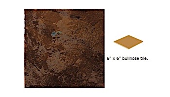National Pool Tile Aztec 6x6 Single Bullnose Pool Tile | Cobalt Blue | AZ606 6X6 SBN