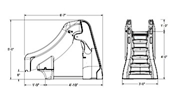 S.R.Smith SlideAway Removable Pool Slide | Gray | 660-209-5820