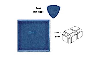 National Pool Tile Discovery Field 3x3 Beak | Caribbean Blue | DSF95N Beak