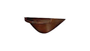 Bobe 24" Wall Mounted Half Bowl | 7" Tall | Slate Powder Coated | SWMPPLP-24-POWDER-SLATE