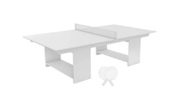 Ledge Lounger Outdoor Games Collection Ping Pong Table with Paddles and Net | Gray Table | LL-GM-PG-GRY 17509-42