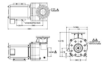 Pentair EQKT1500 TEFC Commercial Pool Pump With Strainer | NEMA Rated | 3 Phase | 208-230/460V 15HP | 340607