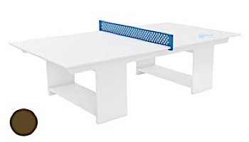 Ledge Lounger Outdoor Games Collection Ping Pong Table White and Sky Blue Net | LL-GM-PG-WH-WH-SB | LL-GM-PG2-WH-SB