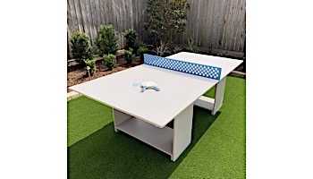 Ledge Lounger Outdoor Games Collection Ping Pong Table | Brown | Paddles and Net | LL-GM-PG-BN