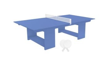 Ledge Lounger Outdoor Games Collection Ping Pong Table with Paddles and Net | Gray Table | LL-GM-PG-GRY 17509-42