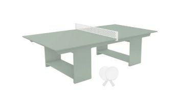 Ledge Lounger Outdoor Games Collection Ping Pong Table with Paddles and Net | Gray Table | LL-GM-PG-GRY 17509-42